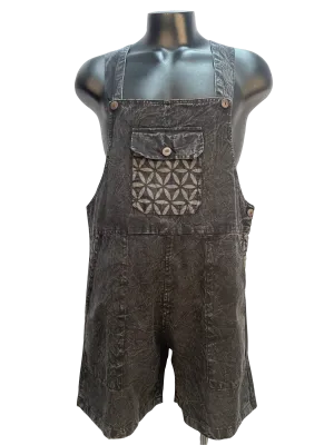 Short Stonewashed cotton overalls