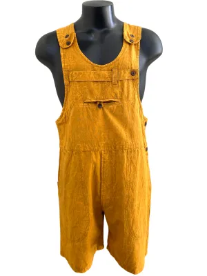 Short Stonewashed cotton overalls