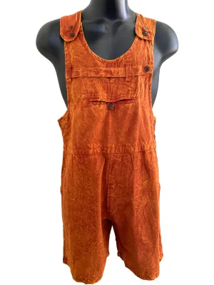 Short Stonewashed cotton overalls