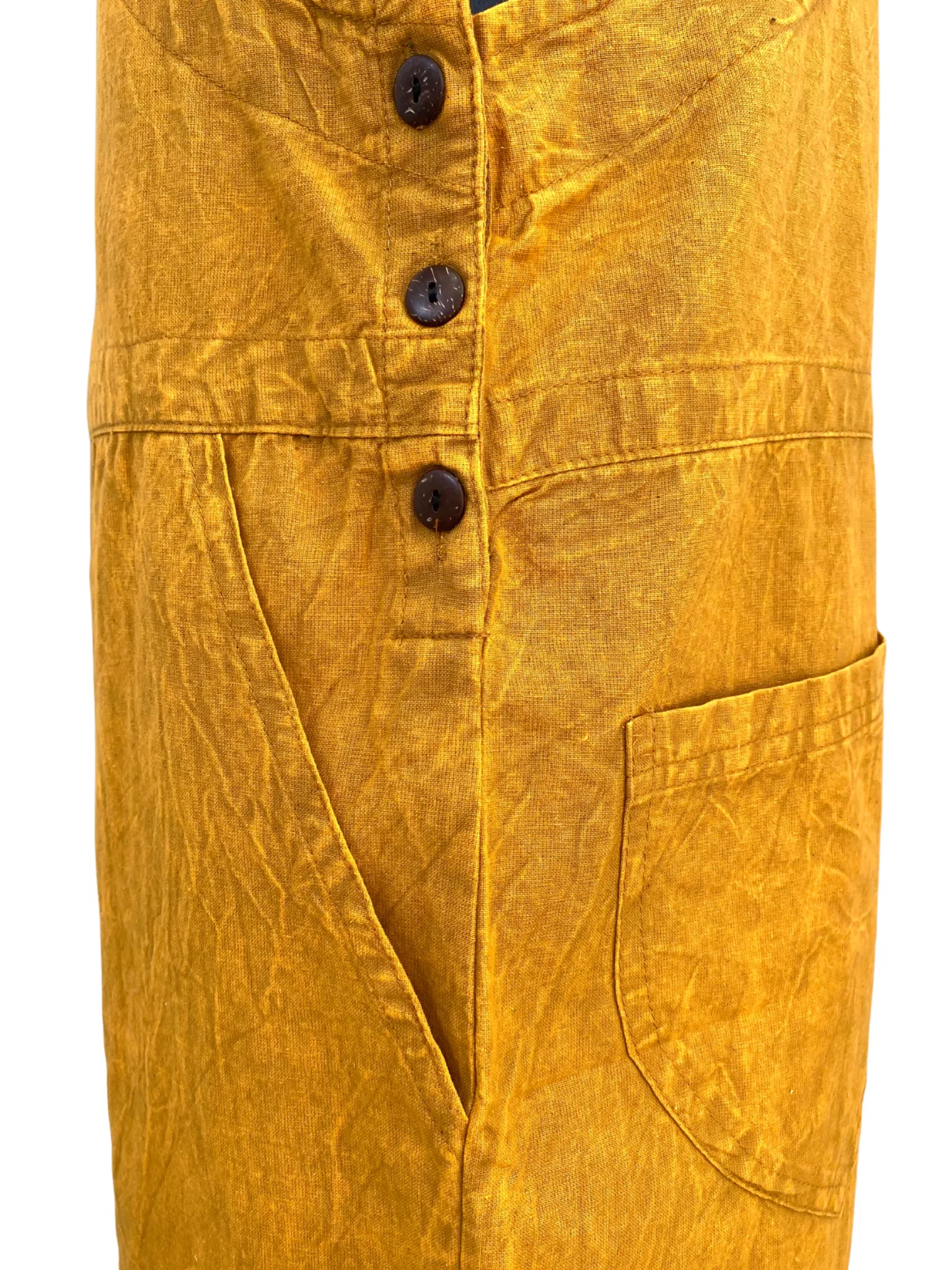 Short Stonewashed cotton overalls