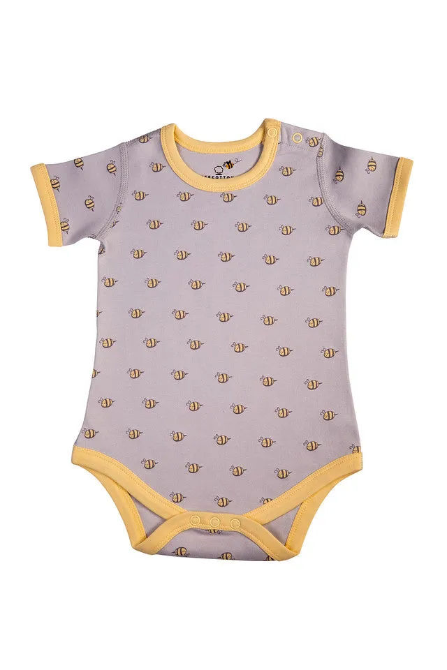 Signature Bee Baby Unisex Organic Short-Sleeve Bodysuits