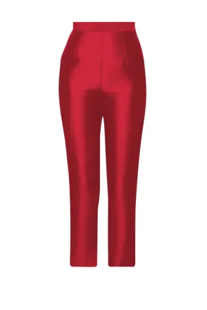 Silk and Wool Cigarette Pants