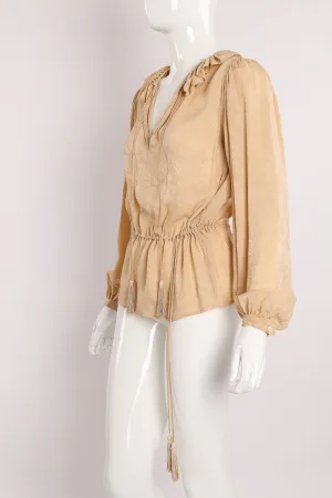Silk Peasant Blouse