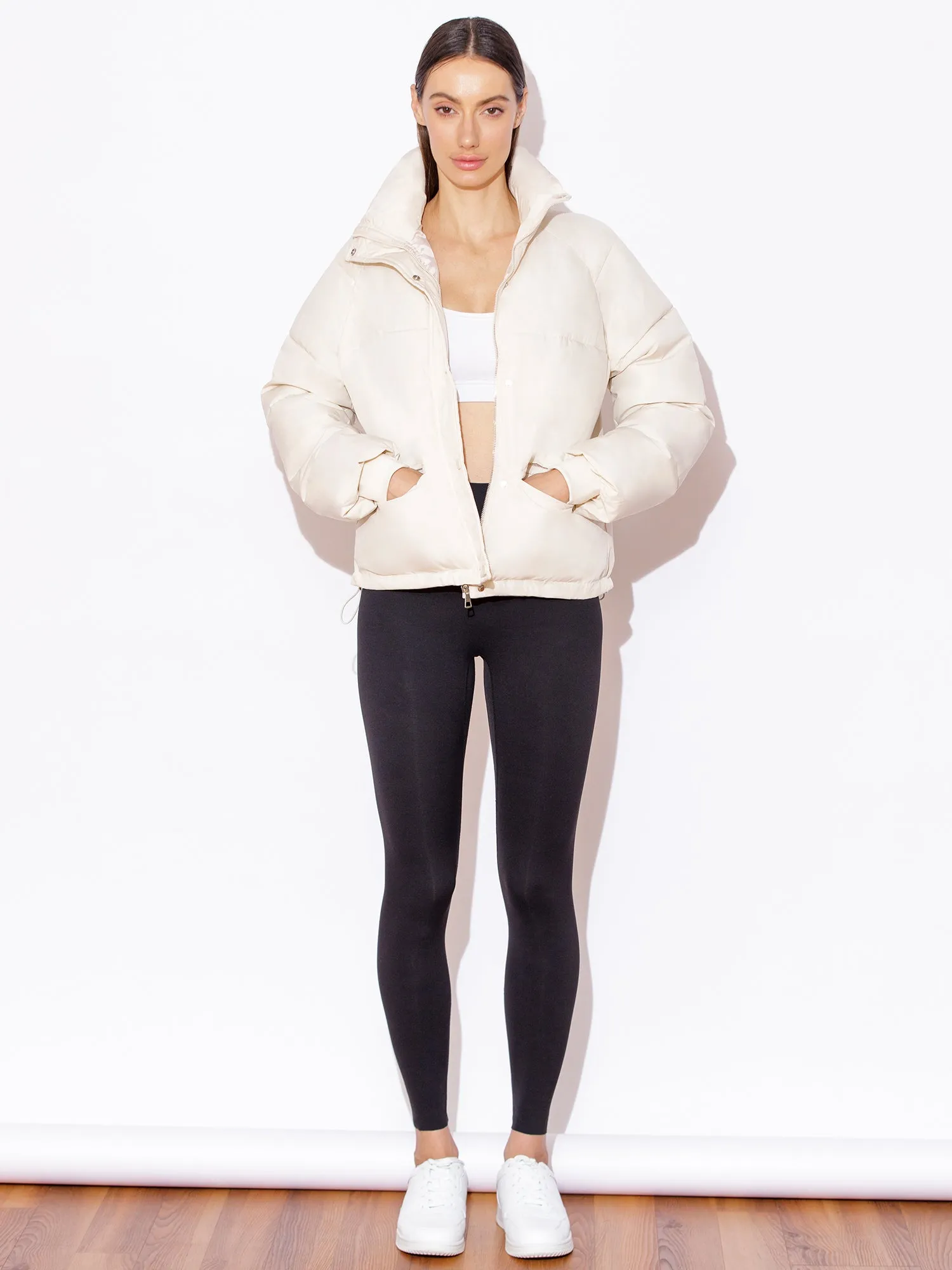 SIMPLICITY PUFFER JACKET, CREAM