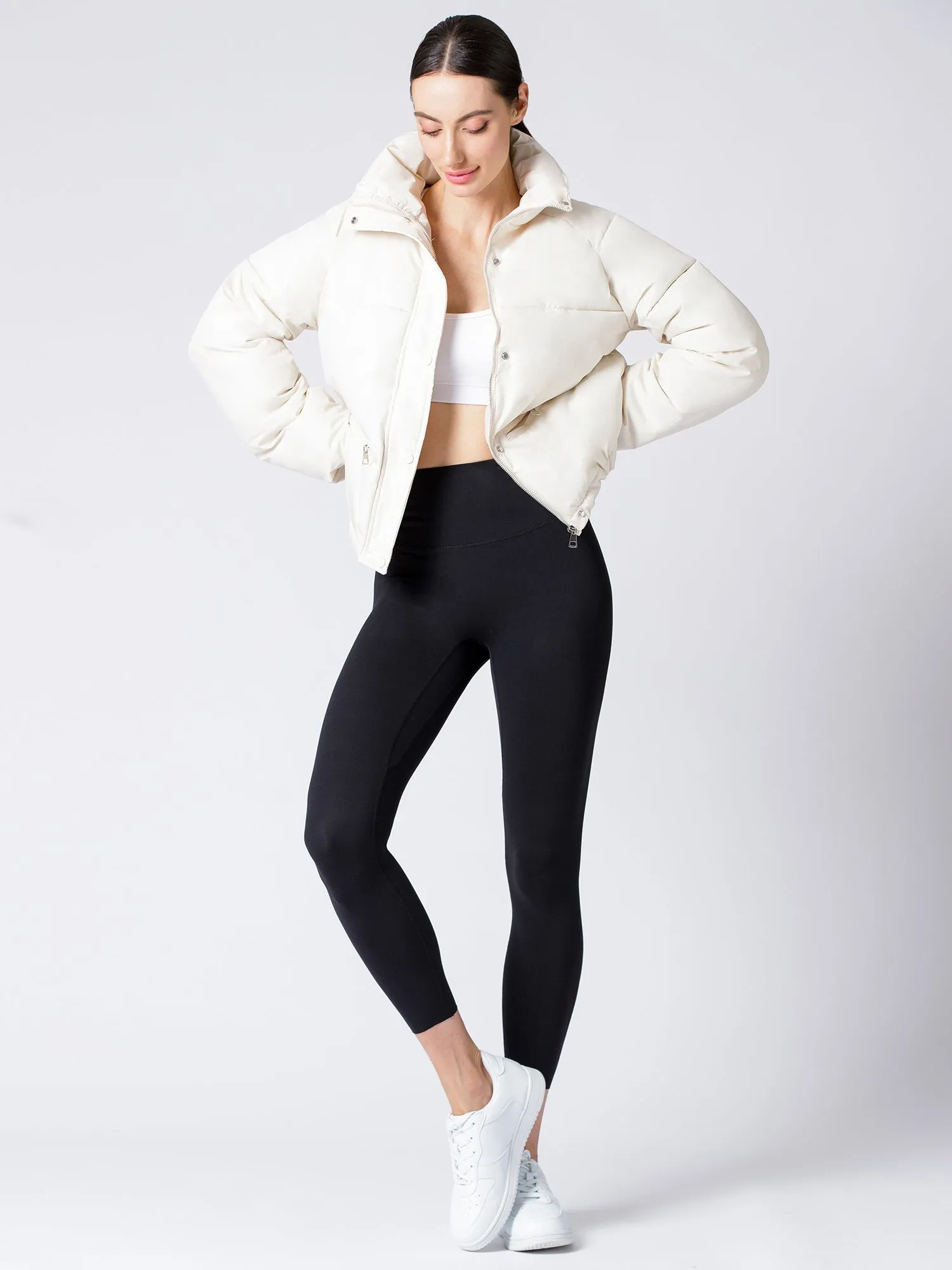 SIMPLICITY PUFFER JACKET, CREAM