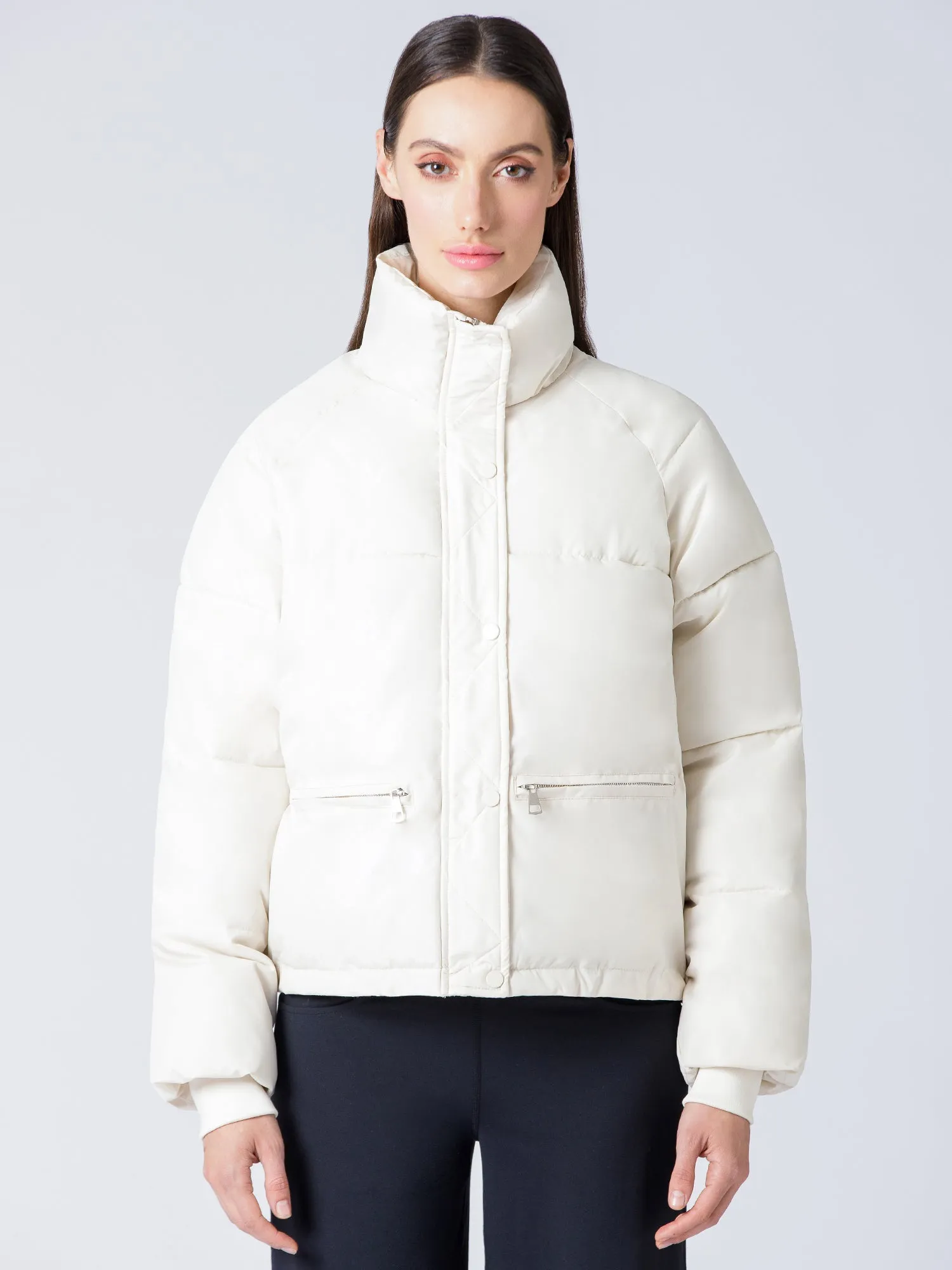 SIMPLICITY PUFFER JACKET, CREAM