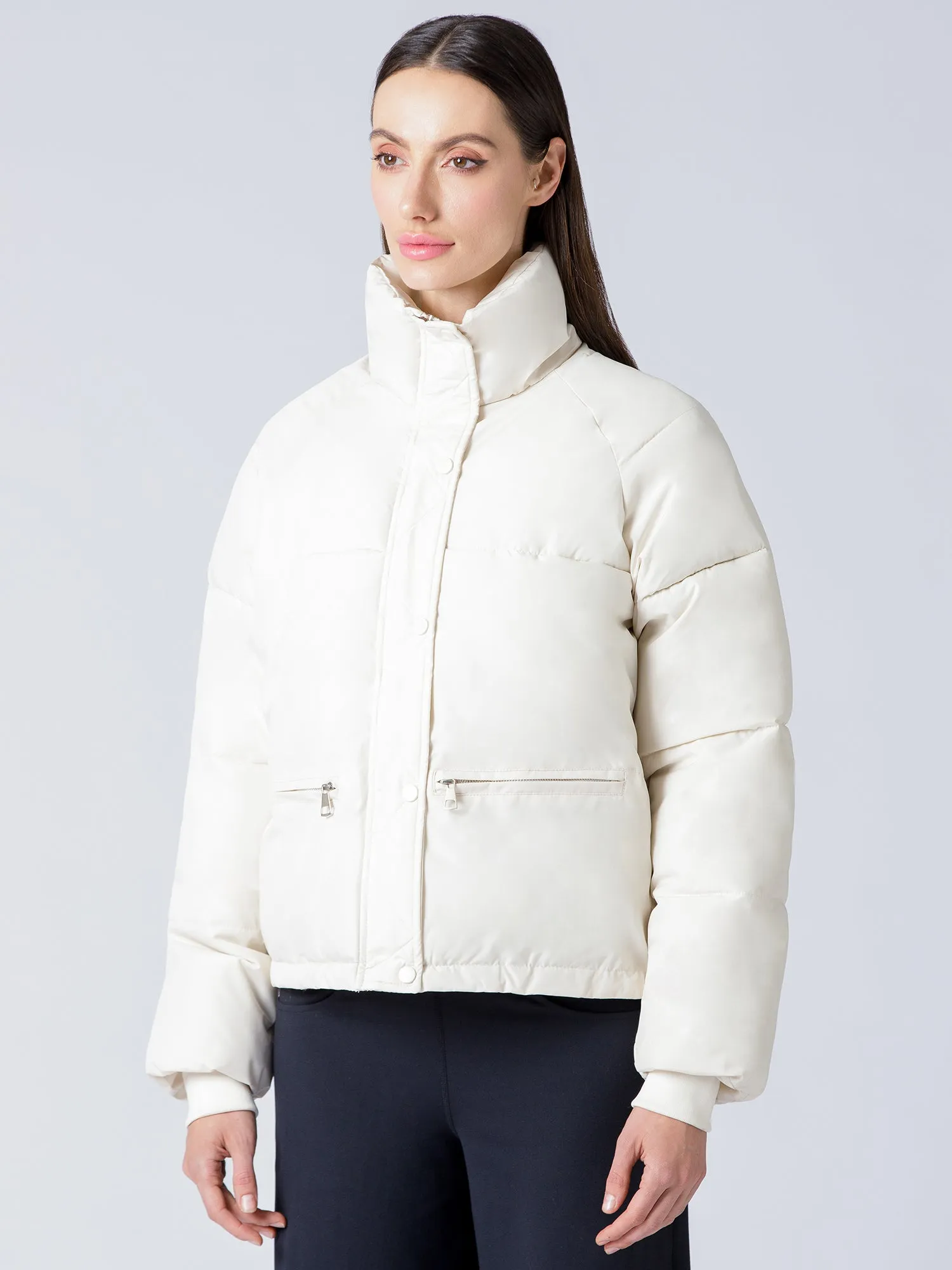 SIMPLICITY PUFFER JACKET, CREAM
