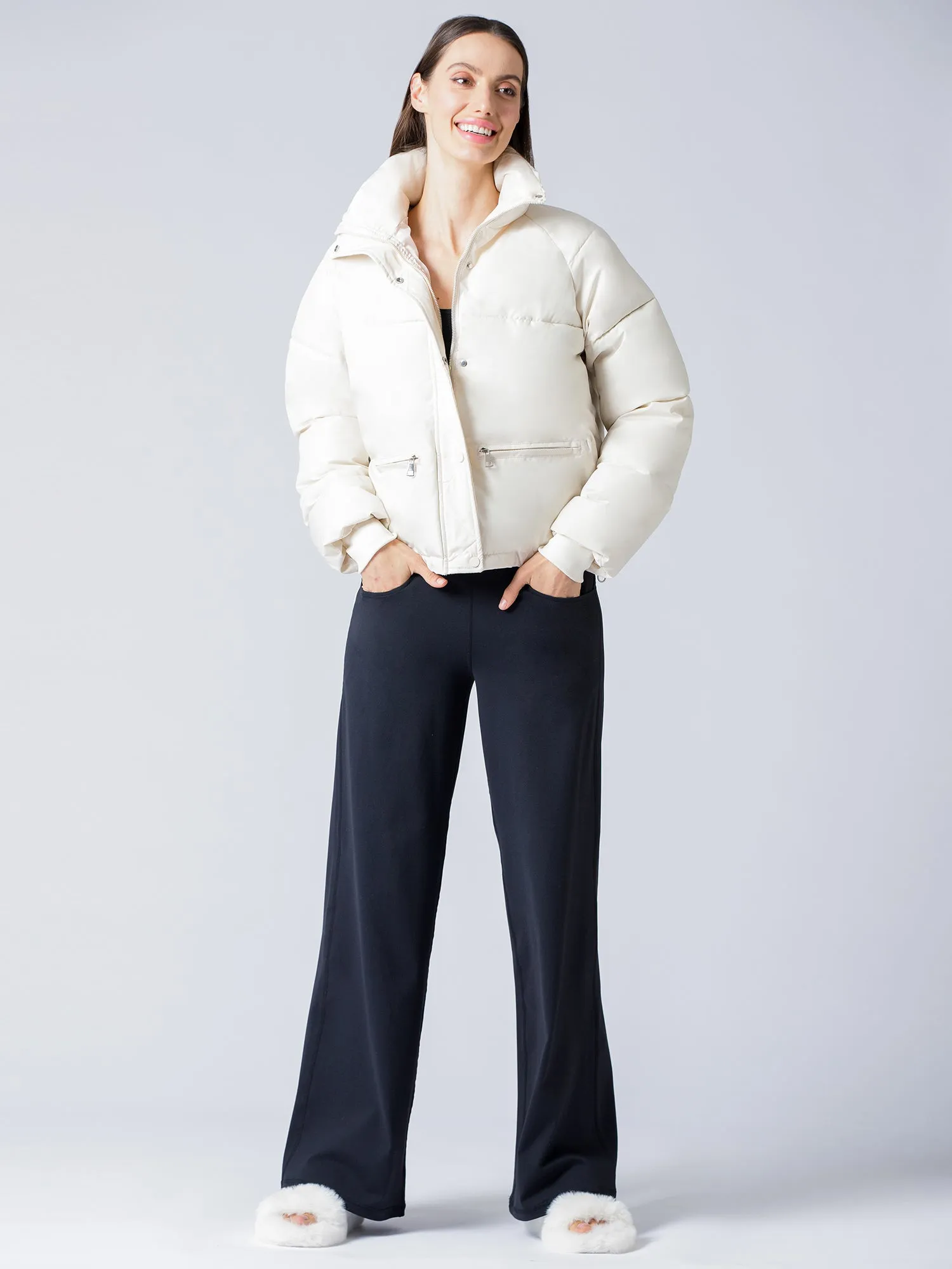 SIMPLICITY PUFFER JACKET, CREAM