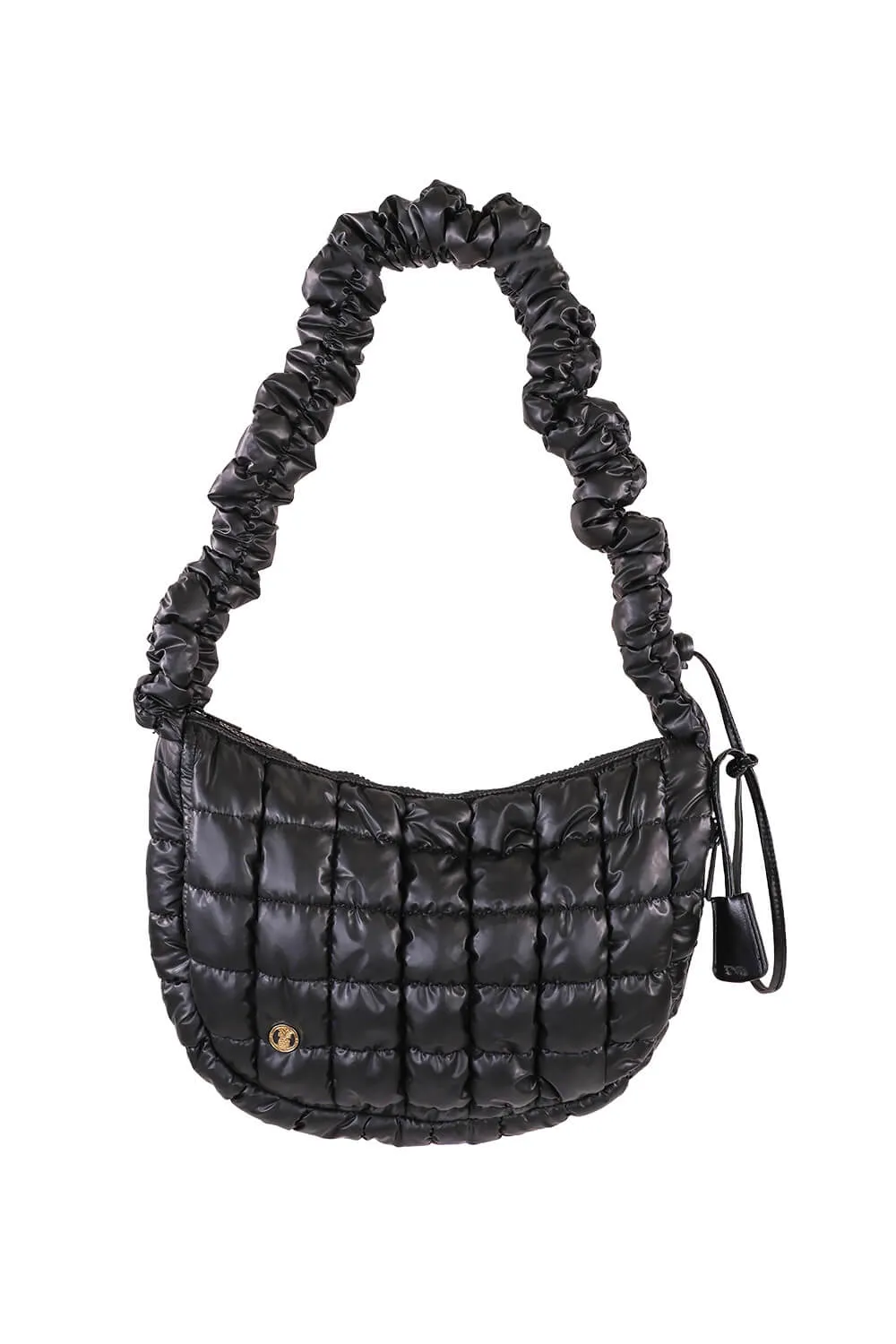 Simply Southern Quilted Puffer Shoulder Bag for Women in Black | 0224-BAG-PUFF-SHLDR-BLACK
