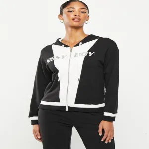 Sissyboy Ladies Fashion Hooded Jacket Black