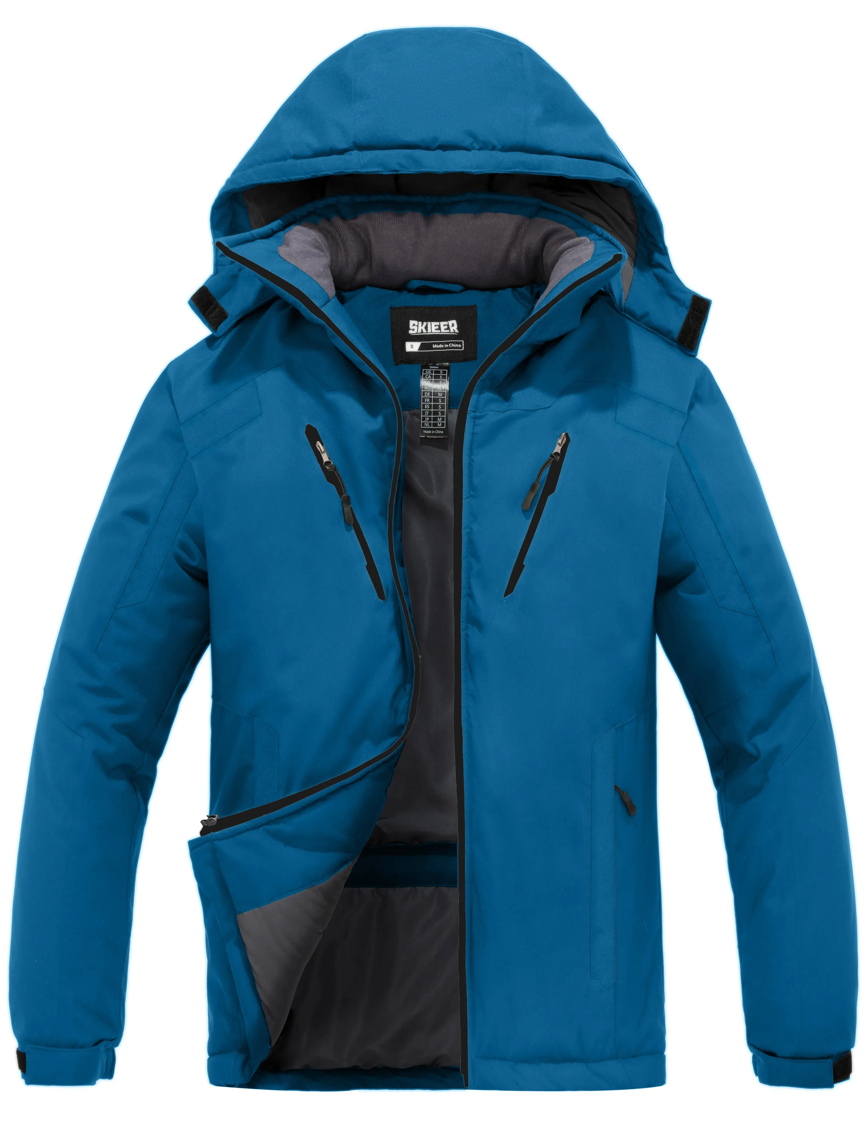 Skieer Men's Waterproof Ski Jacket Winter Snow Coat