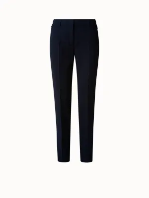 Slim Wool Double-Face Pants