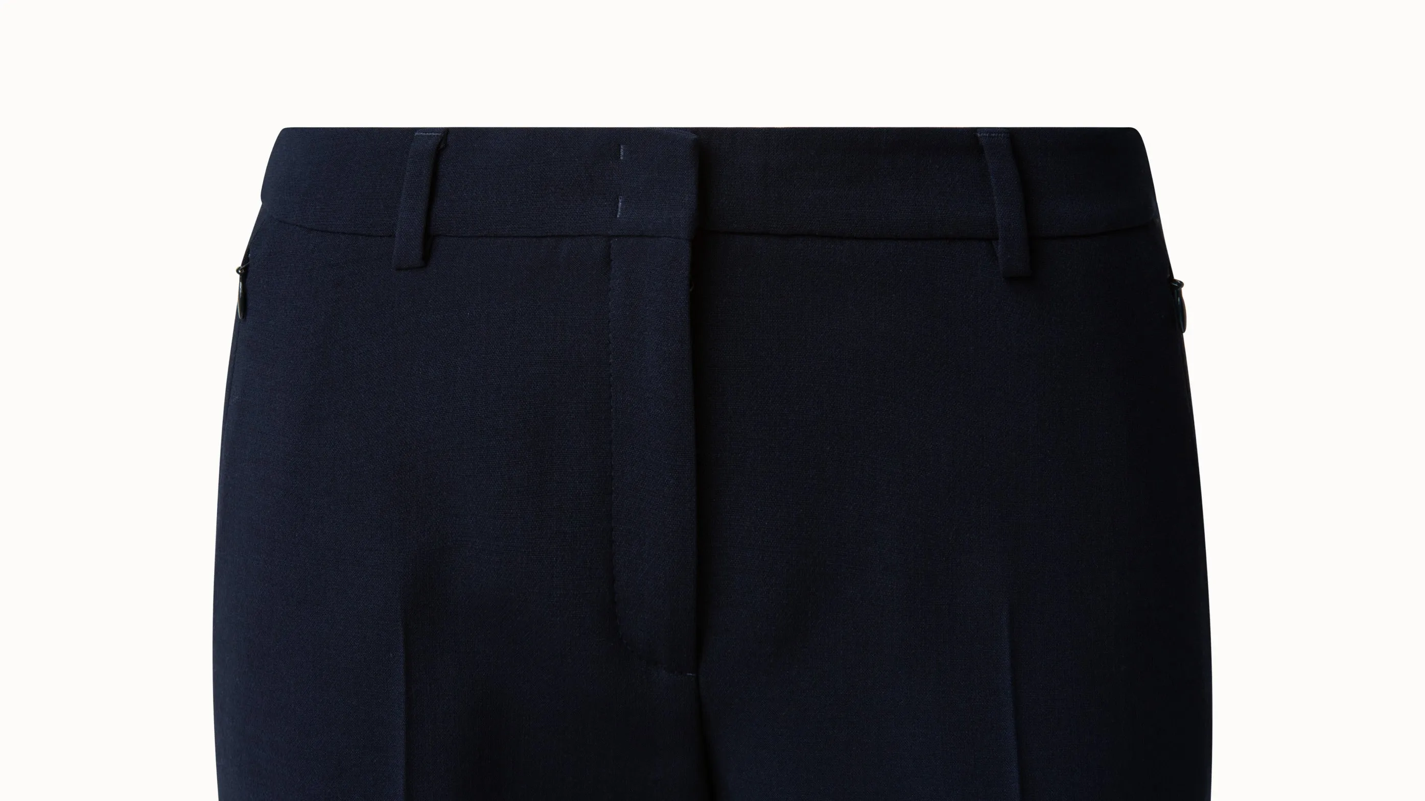 Slim Wool Double-Face Pants