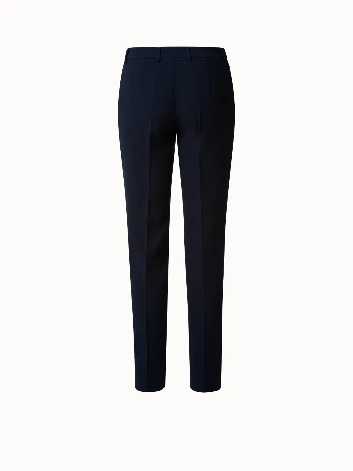 Slim Wool Double-Face Pants
