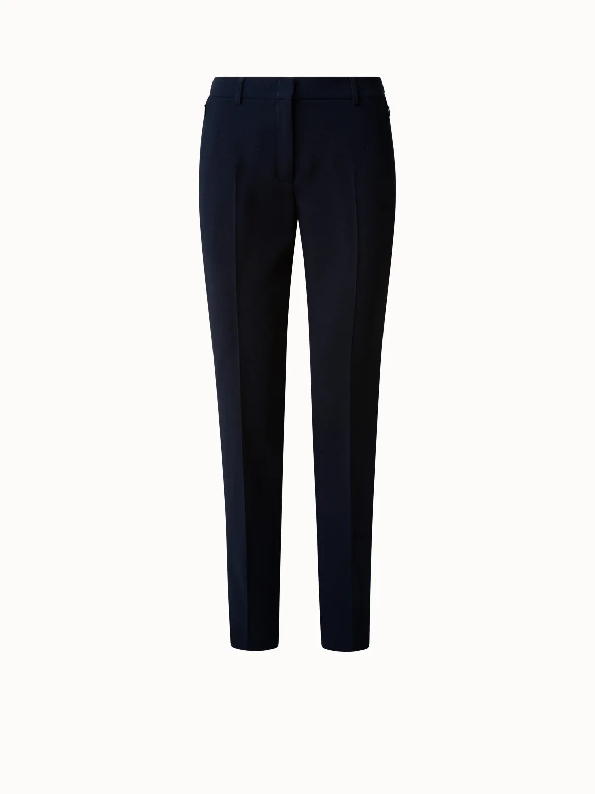 Slim Wool Double-Face Pants
