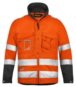 Snickers Hi Vis Work Jacket Hardwearing Cotton / Polyester Class 3 - 1633