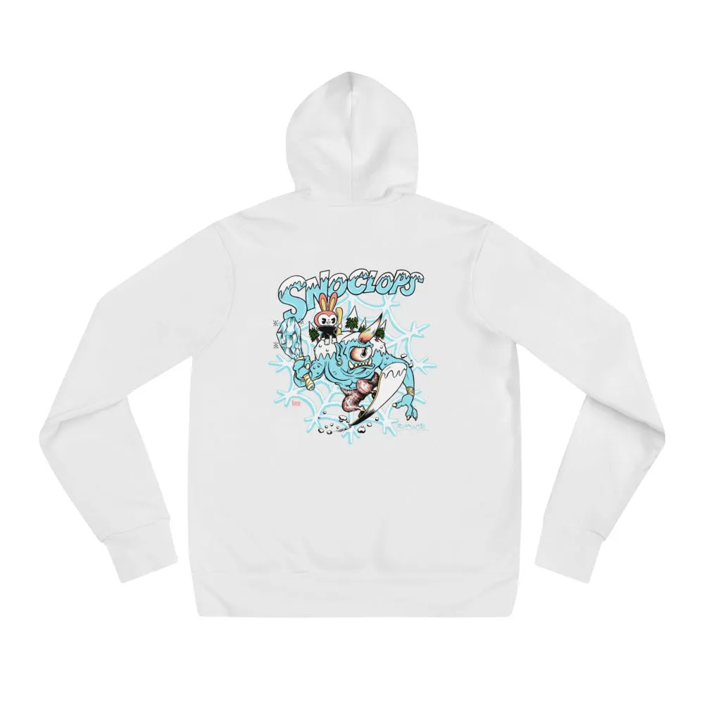 Sno Cal SnoClops White Snowboard Hoodie