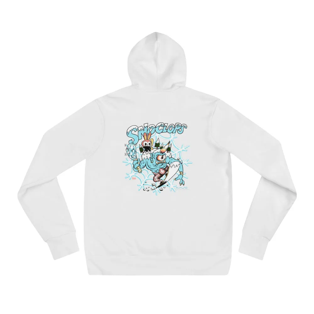 Sno Cal SnoClops White Snowboard Hoodie