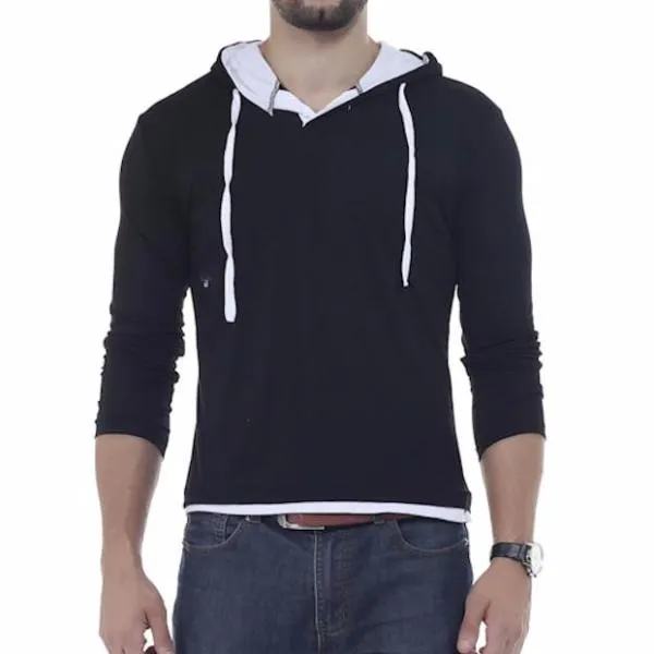 Solid Sling Casual Slim Fit Hoodies