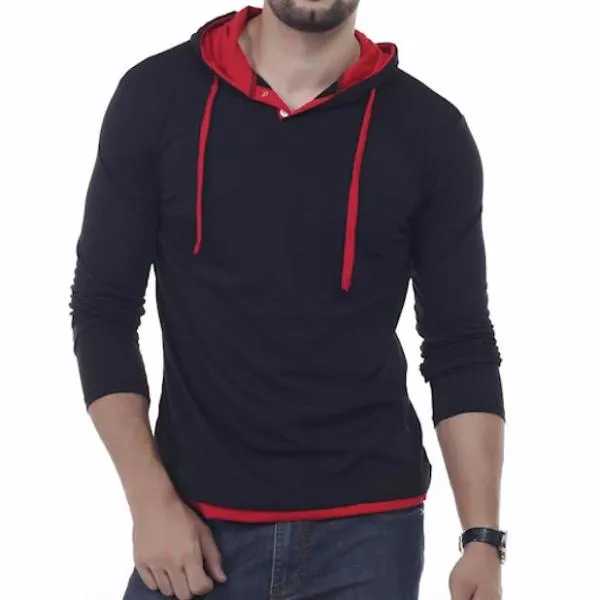 Solid Sling Casual Slim Fit Hoodies