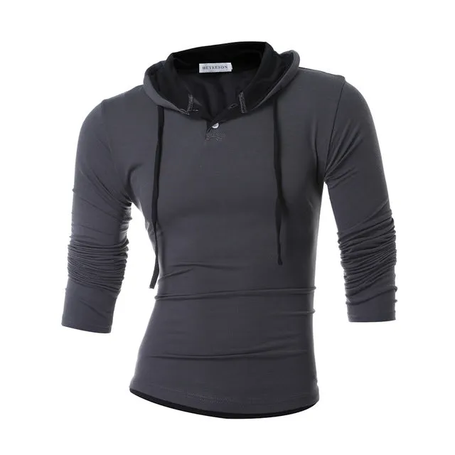Solid Sling Casual Slim Fit Hoodies