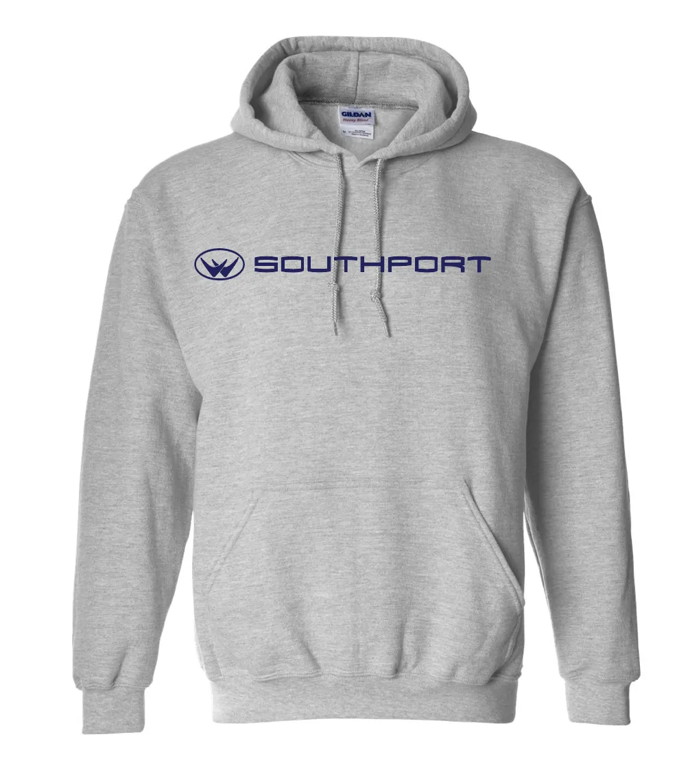 Southport Boats Custom Fleece Hooded Sweatshirt - Grey