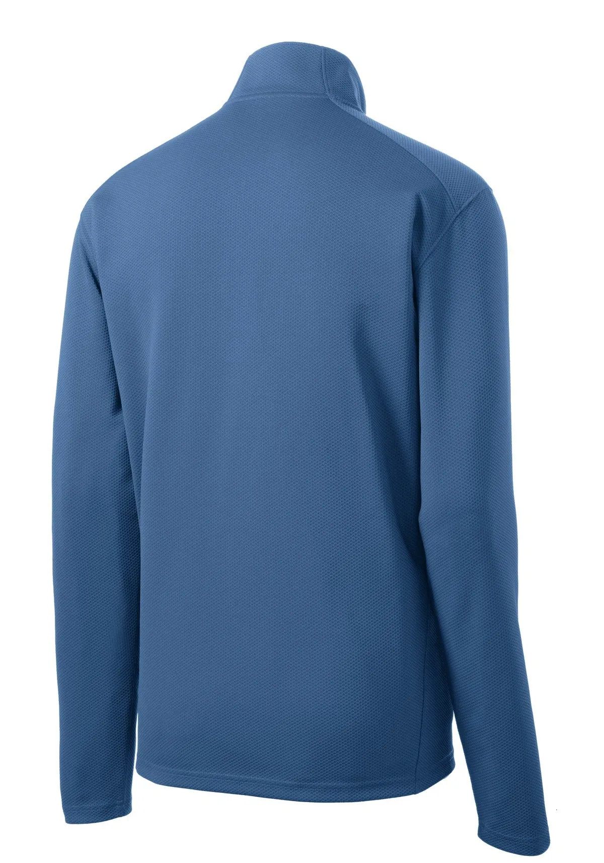 Sport-Tek Sport-Wick Textured 1/4-Zip Pullover.  ST860 Dawn Blue