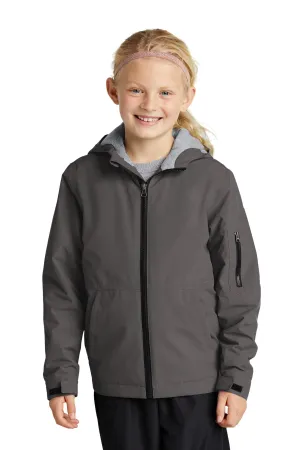 Sport-Tek Youth Waterproof Insulated Jacket YST56 Graphite