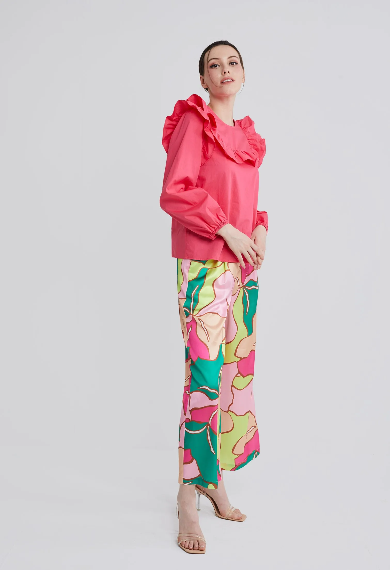 Square Two-tier Ruffled Blouse