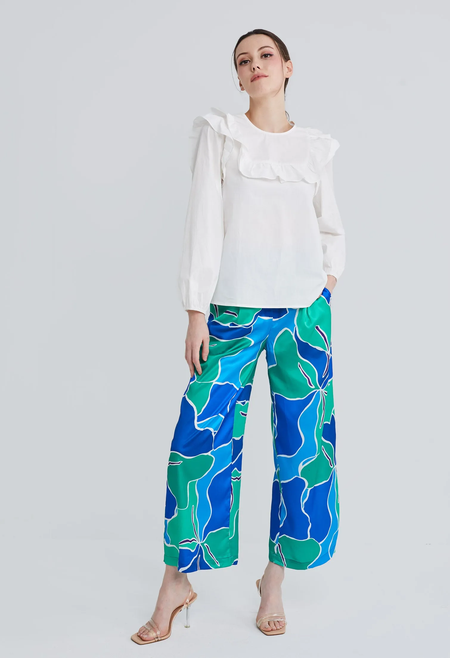 Square Two-tier Ruffled Blouse