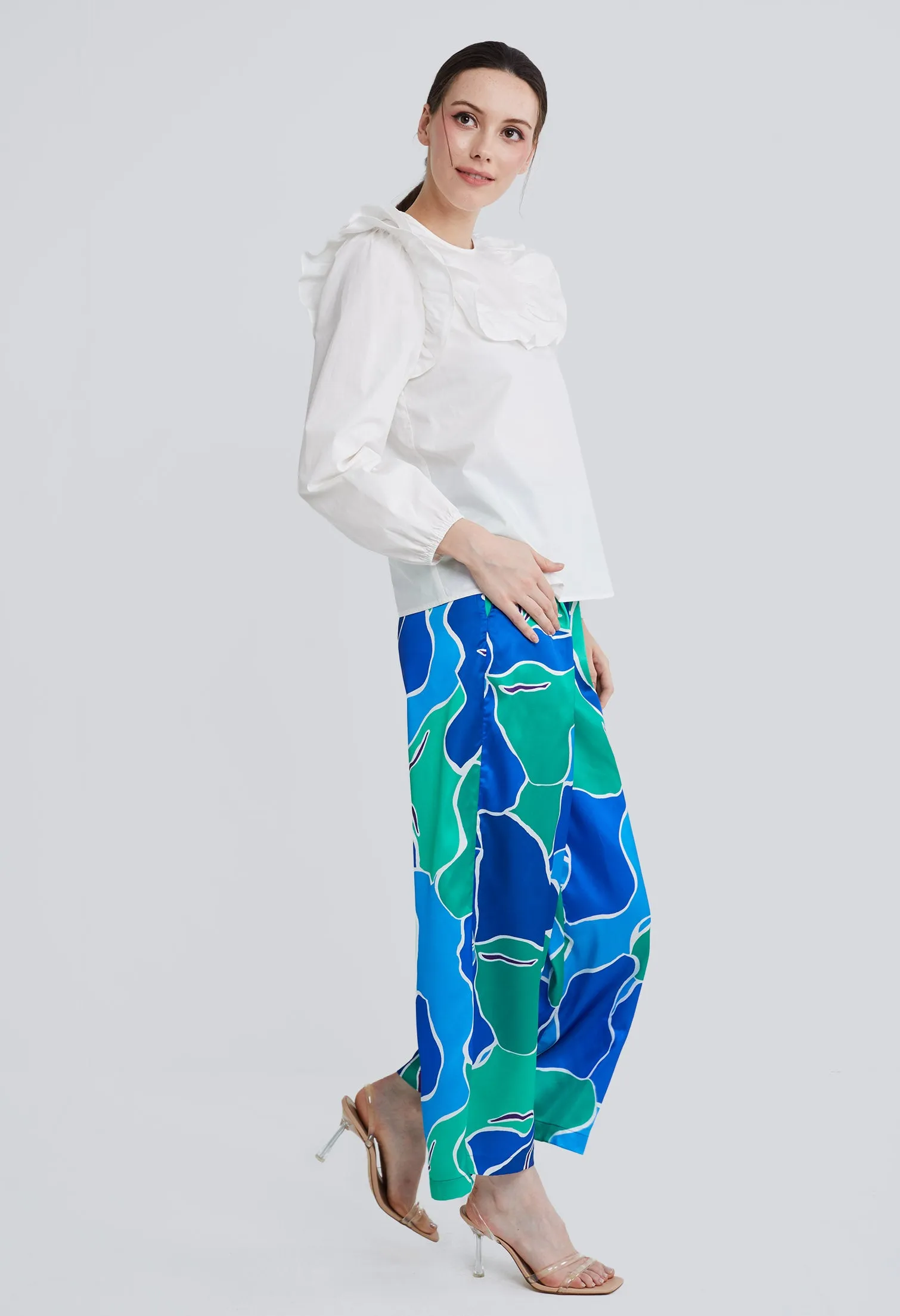 Square Two-tier Ruffled Blouse
