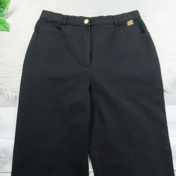 ST. JOHN Black High Waisted Straight Leg Jeans Women's Size 4 / Small