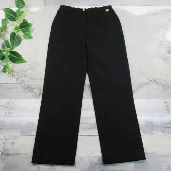 ST. JOHN Black High Waisted Straight Leg Jeans Women's Size 4 / Small