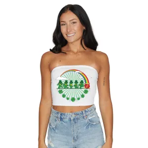 St. Paddy's Rainbow & Bears White Tube Top