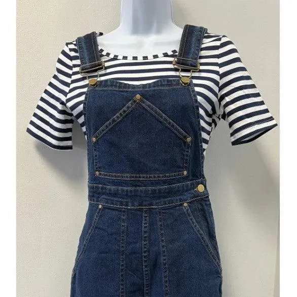 Star Struck Clothing Short Sleeve Top in Navy Stripes