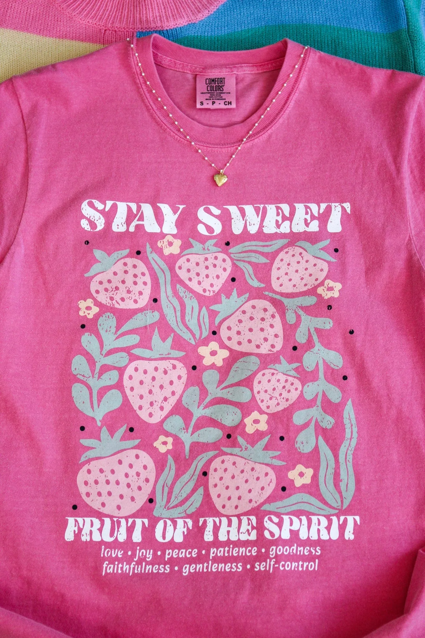 Stay Sweet Graphic Tee • Pink