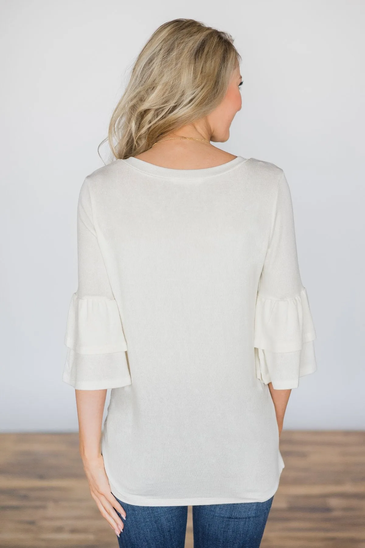 Stealing Hearts Cream Top