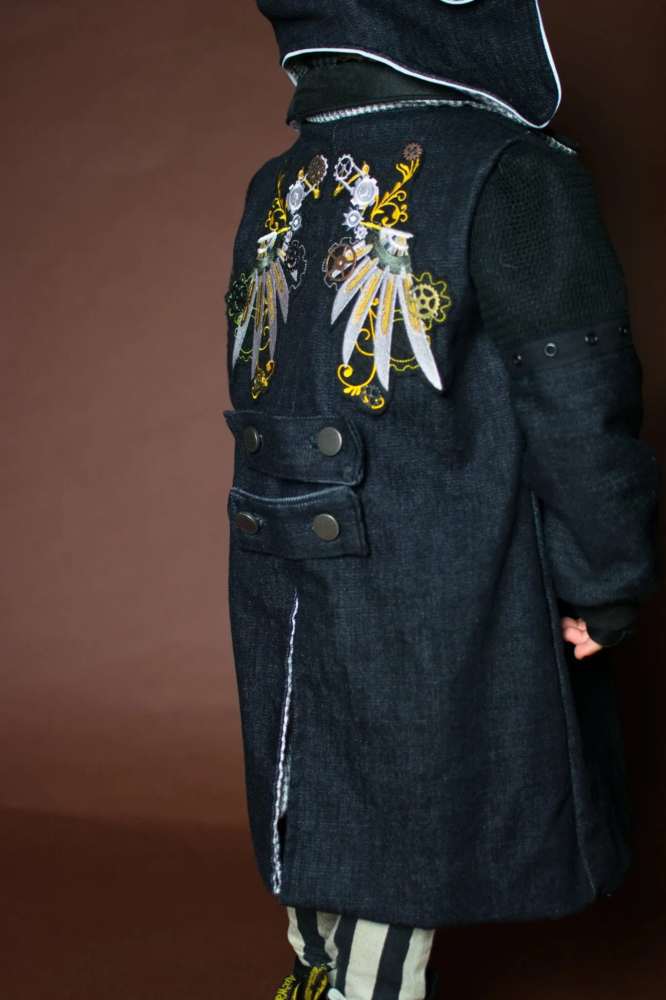 Steampunk Custom Trench Coat for Toddlers Kids Boys Girls