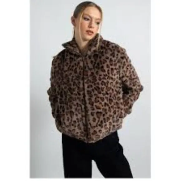 Stella Tweed leopard  Jackets &amp; Coat  Women's Size L