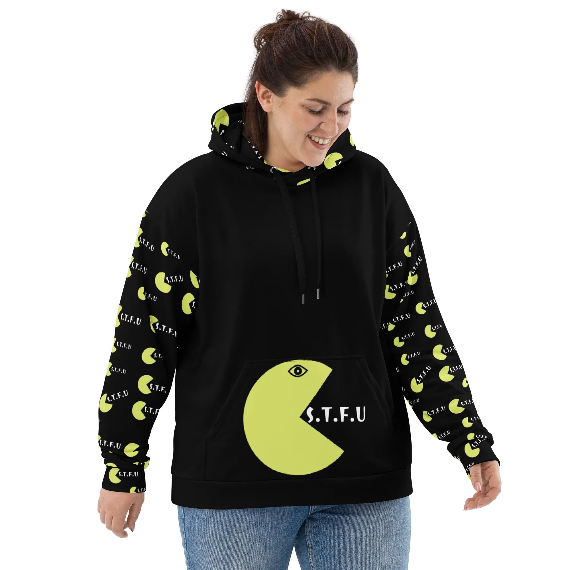 STFU Arcade Hoodie - Yellow on Black