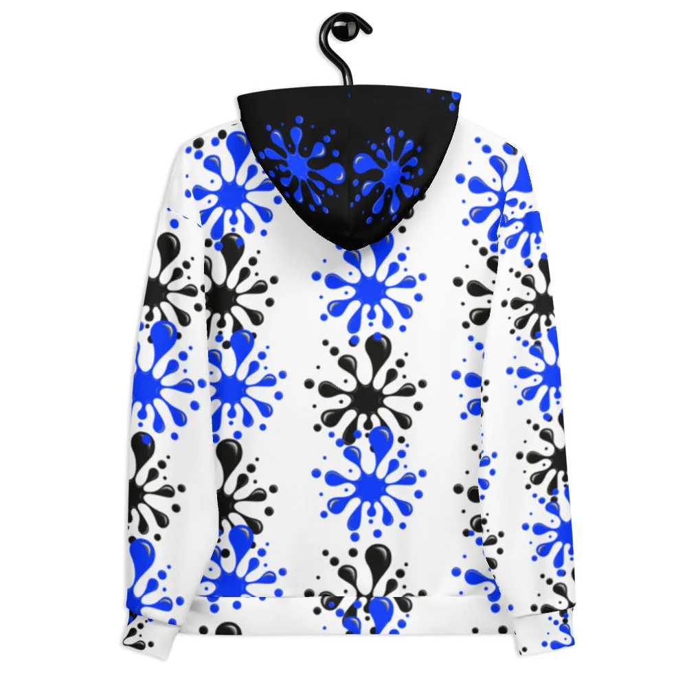 STFU Drip Too Hard Hoodie - Blue & Black on White