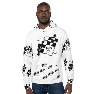 STFU Puzzle Piece Hoodie - White