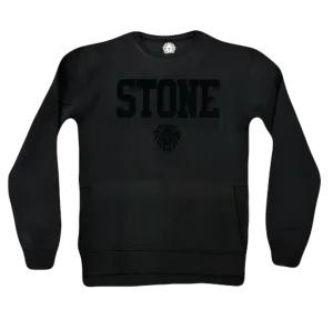 STONE SIDE ZIP BLACK SWEATER