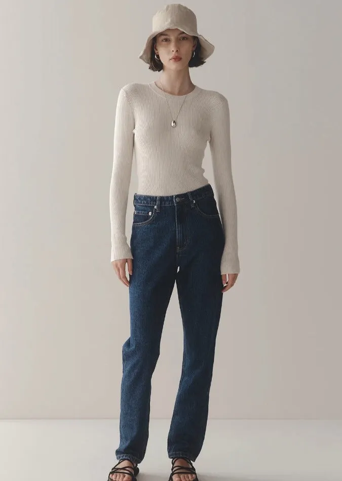 Straight Leg Jean Mid Blue