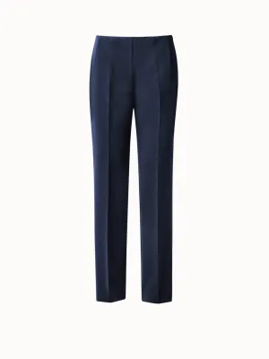 Straight Wool Double-Face Pants