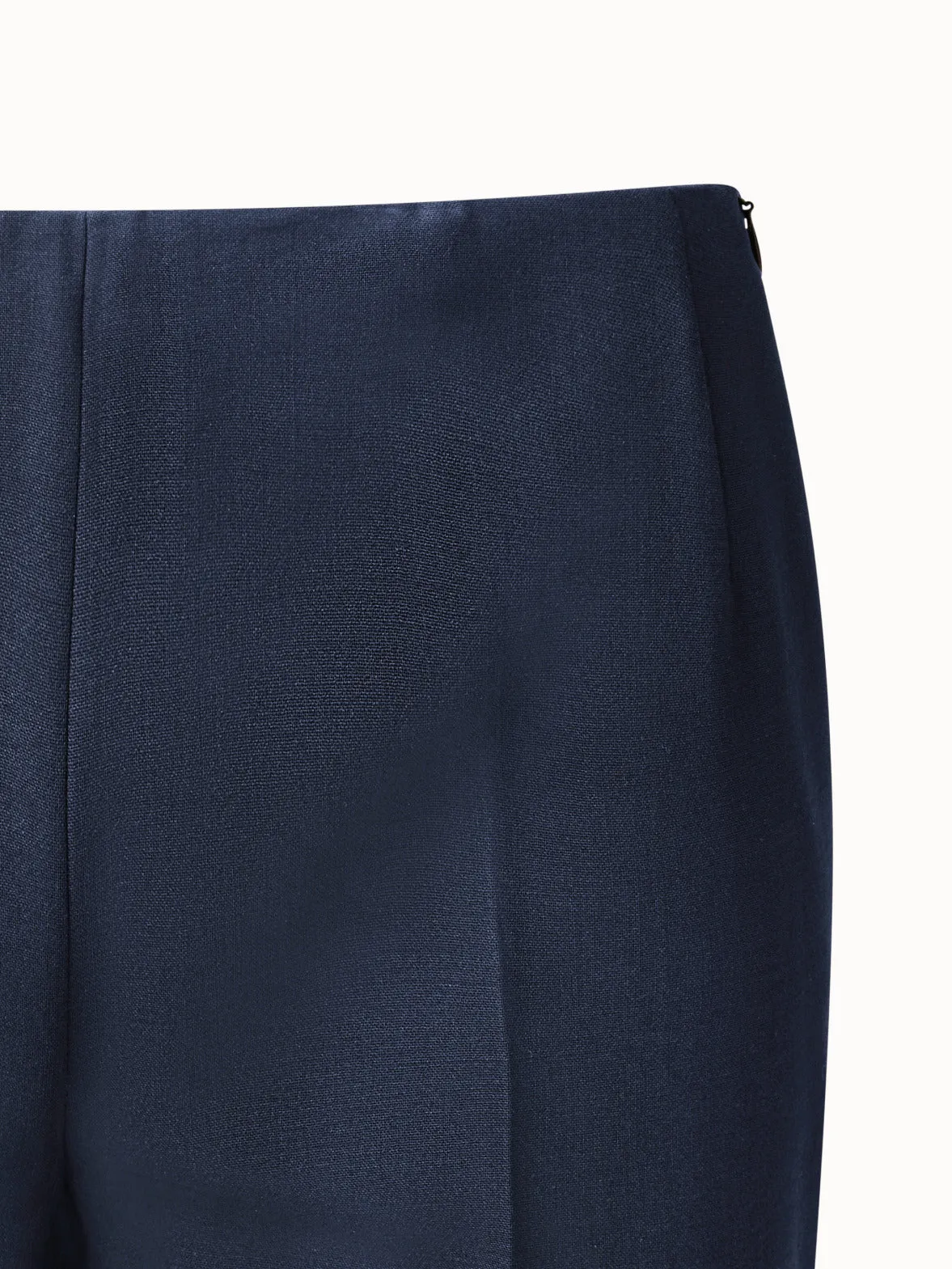 Straight Wool Double-Face Pants