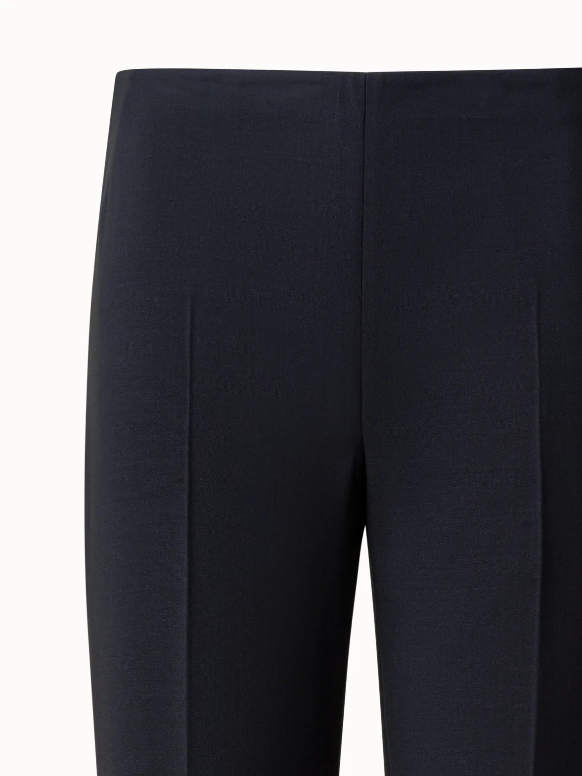 Straight Wool Double-Face Pants