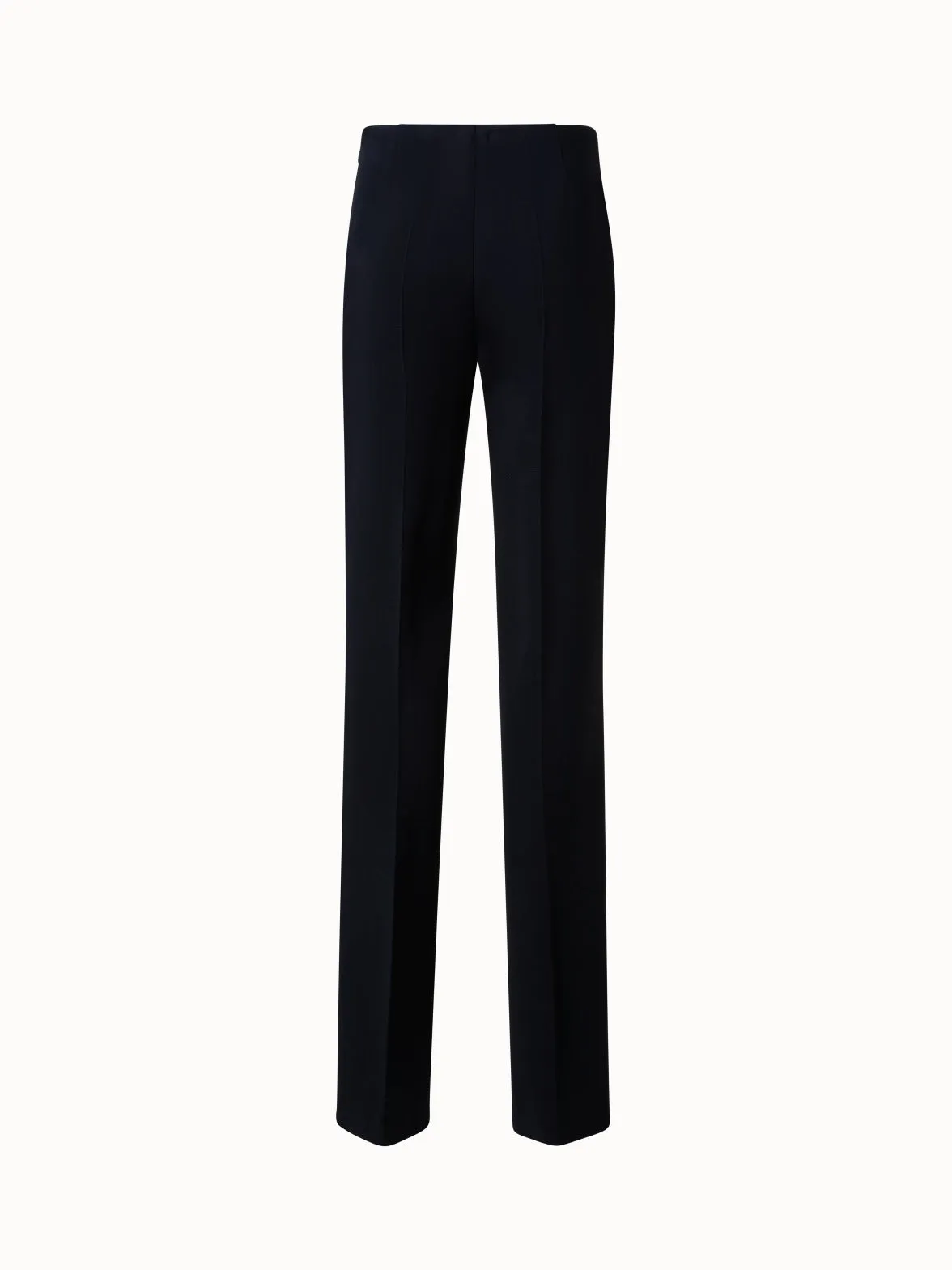 Straight Wool Double-Face Pants