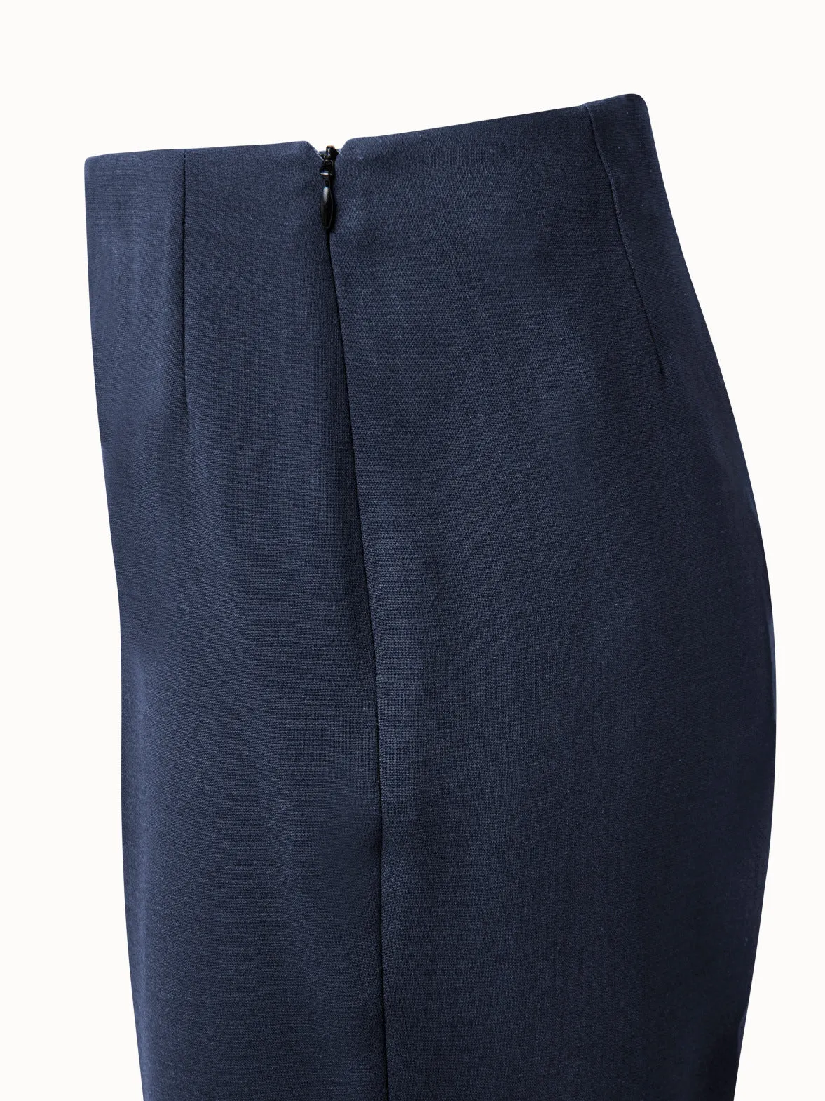 Straight Wool Double-Face Pants