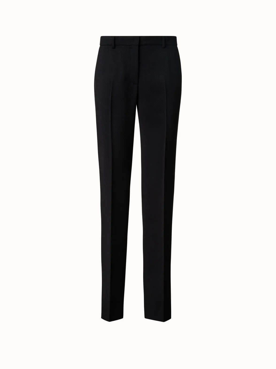 Straight Wool Tricotine Pants